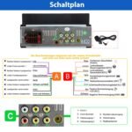 Junsun Drathlos Carplay Android Auto RDS mit Rückfahrkamera 1Din - immagine 11
