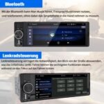 Junsun Drathlos Carplay Android Auto Display mit Rückfahrkamera 1Din - immagine 6