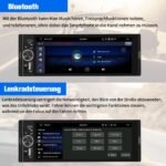 Junsun Drathlos Carplay Android Auto RDS mit Rückfahrkamera 1Din - immagine 6