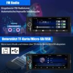 Junsun Drathlos Carplay Android Auto RDS mit Rückfahrkamera 1Din - immagine 5