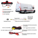 Junsun Telecamera posteriore per Fiat Ducato Citroen Jumper Peugeot Boxer Radio