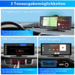 Junsun Apple CarPlay wireless Android Auto 4K 10.26 pollici Display telecamera posteriore regolabile