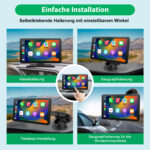 Junsun Apple CarPlay wireless Android Auto 9 pollici Display telecamera posteriore