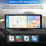 Junsun Apple CarPlay wireless Android Auto 4K 10.26 pollici Display telecamera posteriore regolabile