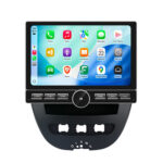 Junsun Autoradio Android V2 10,6" con manopola per Peugeot 107 Citroen C1 Toyota Aygo CarPlay Android Auto GPS