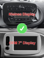 Junsun Autoradio Android V2 10,6" con manopola per Smart 453 Fortwo Forfour CarPlay Android Auto GPS - immagine 3